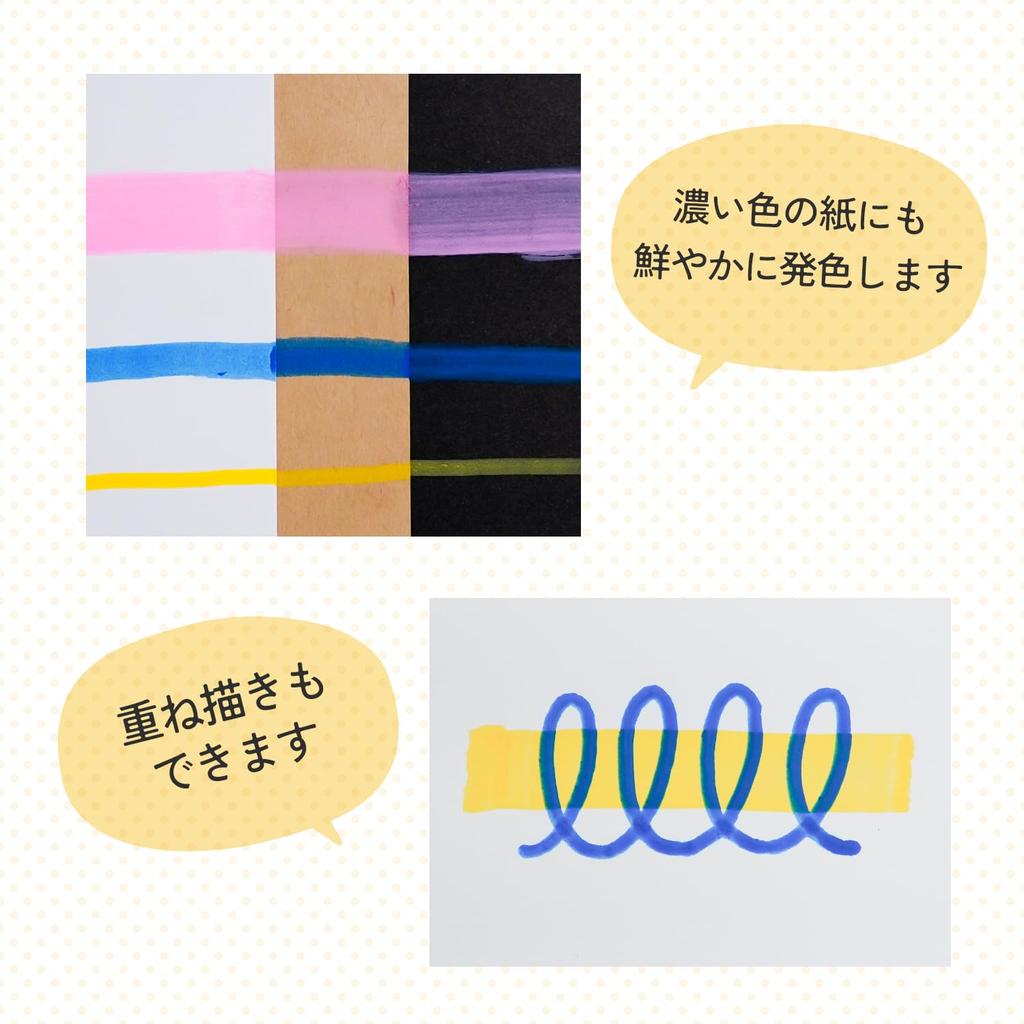 Shachihata Popmate Square 12mm Line Bold 12 Water-Based Markers, Water-Based Pigment, 12, Width, Point, Pens, Yellow, PMP-12B-10_12