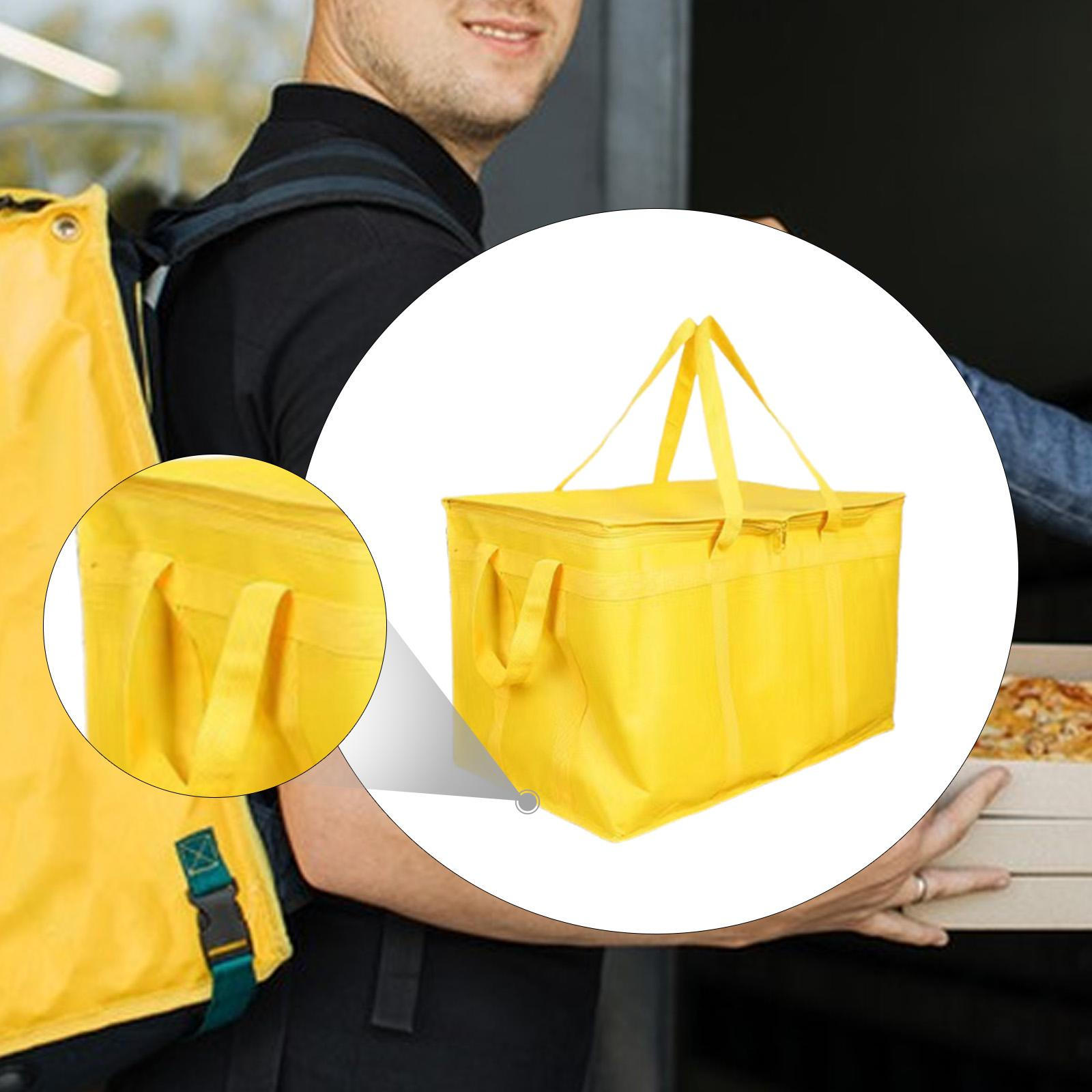 

Изотермическая сумка для доставки еды с застежкой-молнией, для кемпинга на открытом воздухе, термо жёлтый