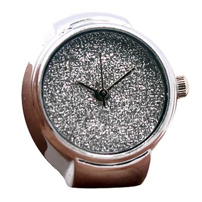 ZooooM Metal Plain Design Finger Watch, One Size Fits All (Silver) ZM-WATCH3256-SV