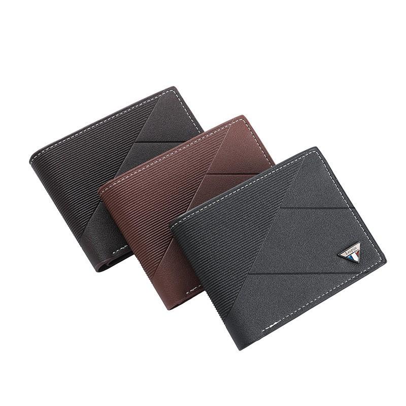 Men's Wallet Short Fashion Trend Simple Card Bag Zipper Driver's License Large Capacity Portable