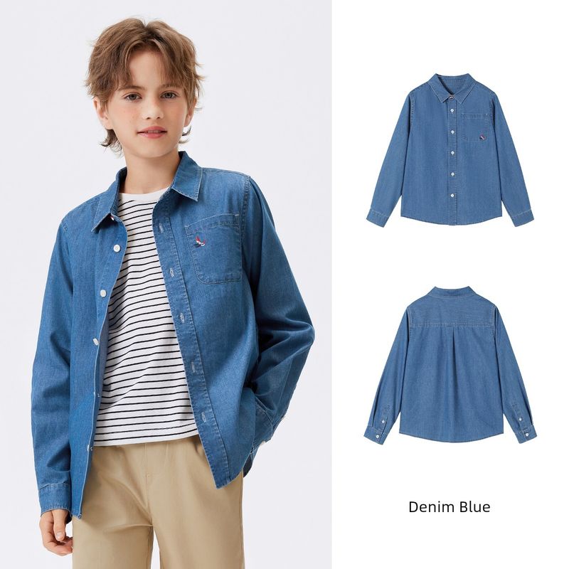 Navigare Italian Small Sailboat 2026 Spring and Autumn New Boys' Tops Versatile Soft Shirts