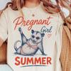 Funny Pregnant Shirt, Pregnant Girl Summer Opossum Trendy Maternity Tee, Baby Announcement Tshirt, Gift