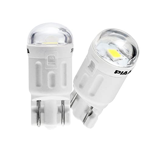 PIAA (Pia) Car Lamps & Bulbs, Position Bulbs, Room/License Plate LED, 6600K, 12V, 1.0W, 100lm, T10, 2-Year Warranty, Vehicle Inspection Compliant