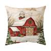 New Christmas Pillow Cover Super Soft Short Plush Printed Sofa Decorative Cushion Cover Home Cushion