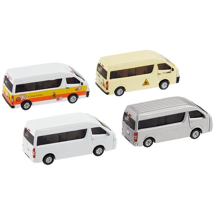 KATO N Gauge Toyota Hiace Super Long Kindergarten Bus (4-pack) 23-651B Model Railroad Supplies