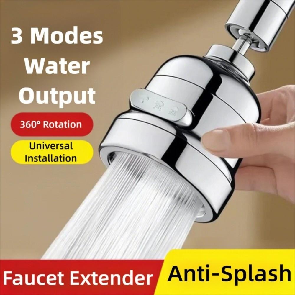 2/3 Modes Faucet Filter Adapter 360° Rotating Anti Splash Kitchen Faucet Extender Universal Spray Water Saving Tap Nozzle