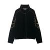 Giacca da Donna con Collo Alto Ricamata Vestibilità Larga Casual Cappotto Invernale Taglie dalla XS alla L