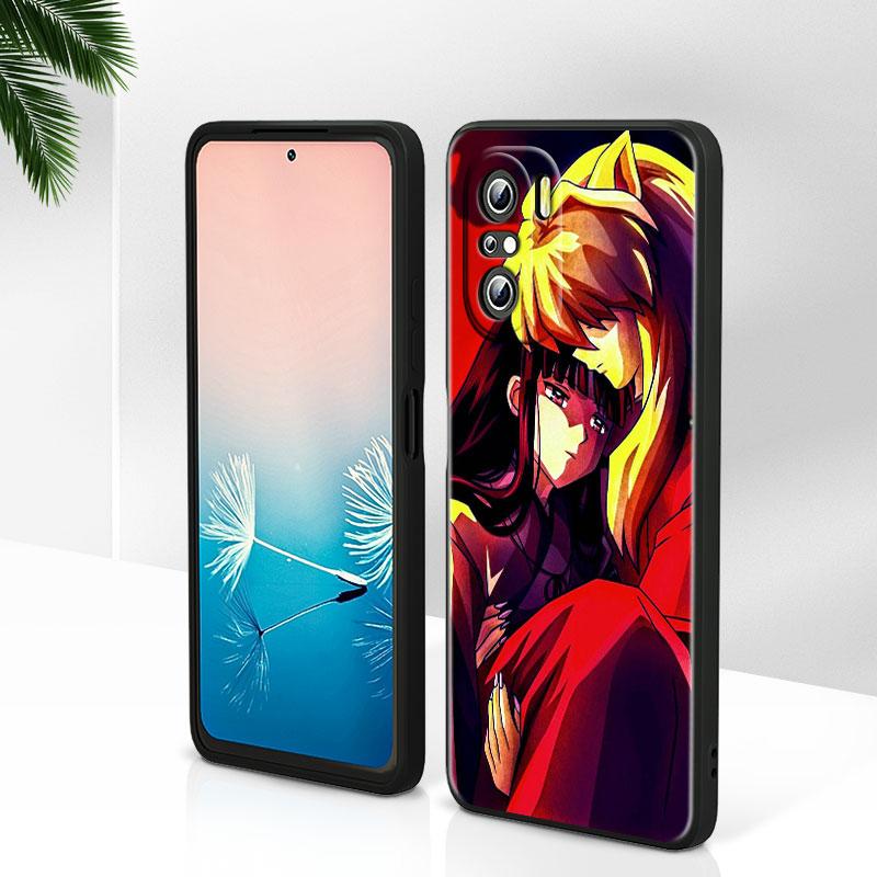 Anime Inuyasha For Xiaomi Redmi Note 12 Turbo 11E 11S 11 11T 10 10S 9 9T 9S Pro Plus 5G Black Phone Case