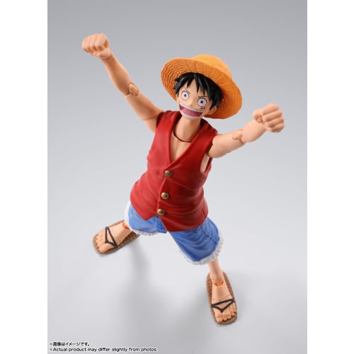 TAMASHII NATIONS SHFiguarts ONE PIECE Monkey D. Luffy - Eventyrets morgen - Ca.. 145mm ABS & PVC Malt Bevegelig Figur