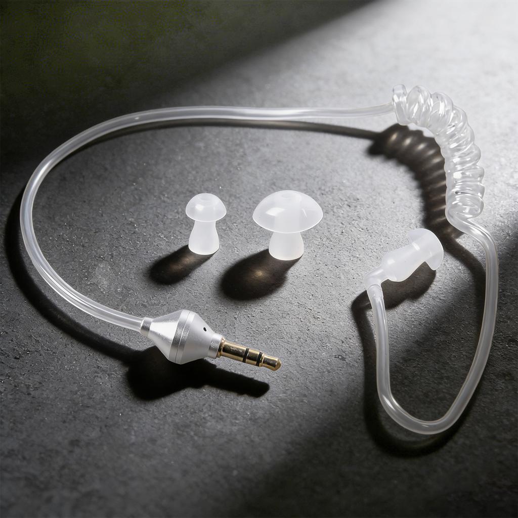 3.5mm Clear Air Tube In Ear Headphones Earbuds Suitable for Security Running Driving Activities for Multiple Uses