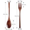 AOOSY 4-Piece Cutlery Set (Spoon, Fork, and Other) - Perfect for Commuting, Lunchboxes, and Students - Natural Wood Dinner Set
