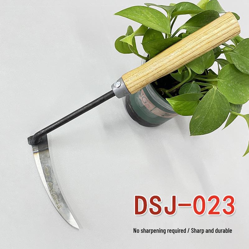 Agricultural Leek Sickle: Multi-Purpose Curved Knife for Cutting Leeks, Coriander, Vegetables, and Weeding.