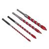 4Pcs Eccentric Twist Drill Bit Set 150mm 6.35mm Hex Shank Drill Bit Set for Concrete Masonry Glass