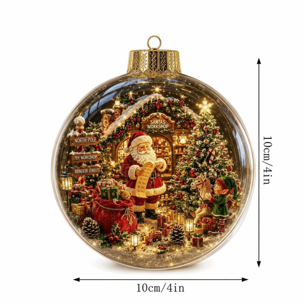 with Light Christmas Ball Ornament Acrylic Material Holiday Tree Pendant  Holiday Decoration