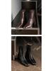Women's Super Comfortable Chunky Heel Martin Boots - High Heel Square Toe Ankle Boots, Soft Leather, Short Tube Design