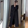 Elegant Lg Trench Coat Women Korean Double Breasted Office Lady Blazer Jacket Fashi Streetwear Lg Sleeved Overcoats