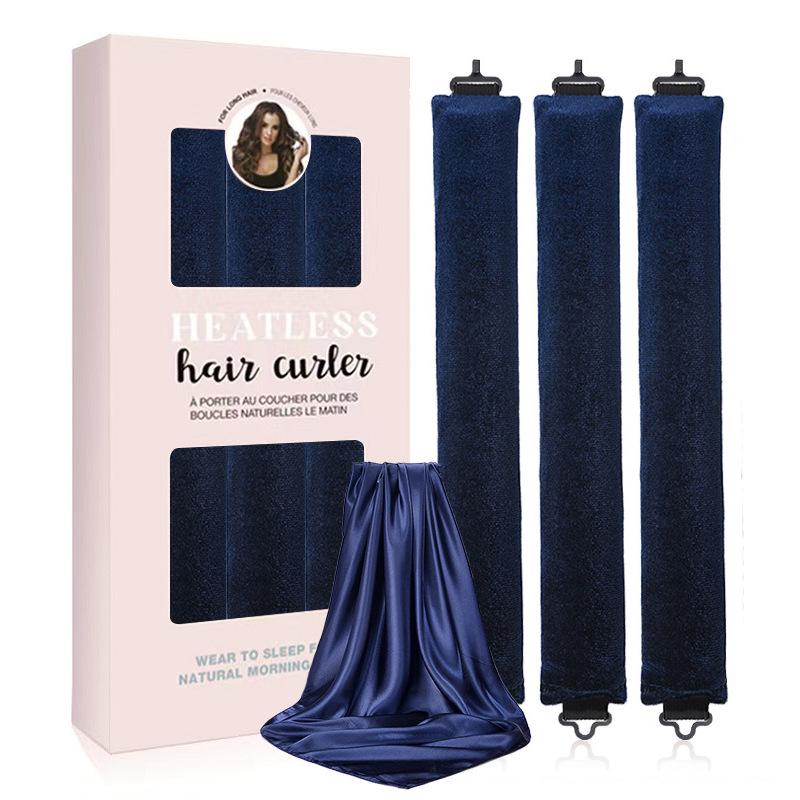 Exclusive 3-Piece No-Heat Curling Iron Set - U-Shaped Sleep Waves In Color Box Packaging