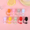 Silicone Cute Skull Straw Covers 10mm Skull Shape Straw Caps Reusable Halloween Skull Straw Toppers for Stanley 30&40 Oz Tumbler