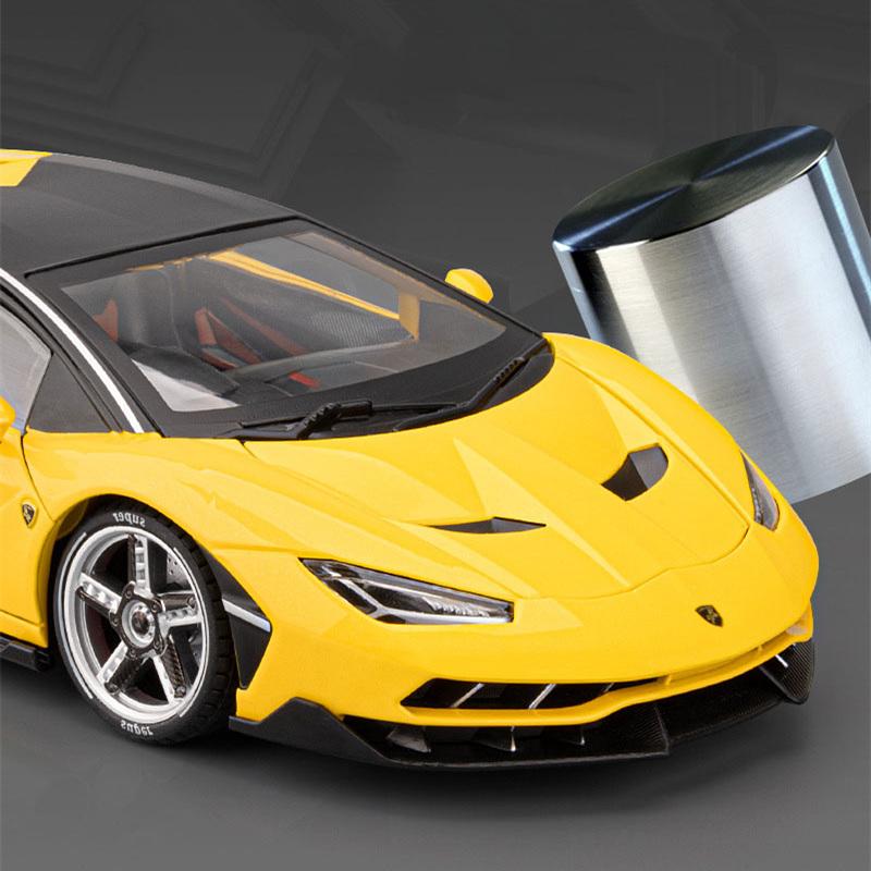 1/18 Lamborghini LP770 LP770-4 Alloy Sports Car Model Diecast Metal Track Racing Car Vehicles Model Sound and Light Simulation Kids Toy Gift