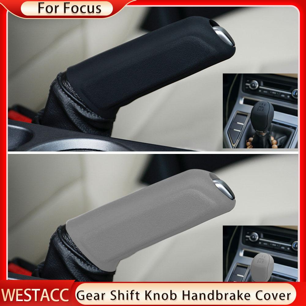 Silikon Auto Getriebe Kopf Schaltknauf Abdeckung Handbremse Abdeckung Schutz für Ford Focus 2 3 4 MK2 MK3 MK4 MT 2009 - 2017