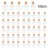 50/100 Stück Mini-Herz-Glasflaschen mit Stopfen 2 ml Oval Herzförmig Transparente Probenaufbewahrungsbehälter Heimdekoration