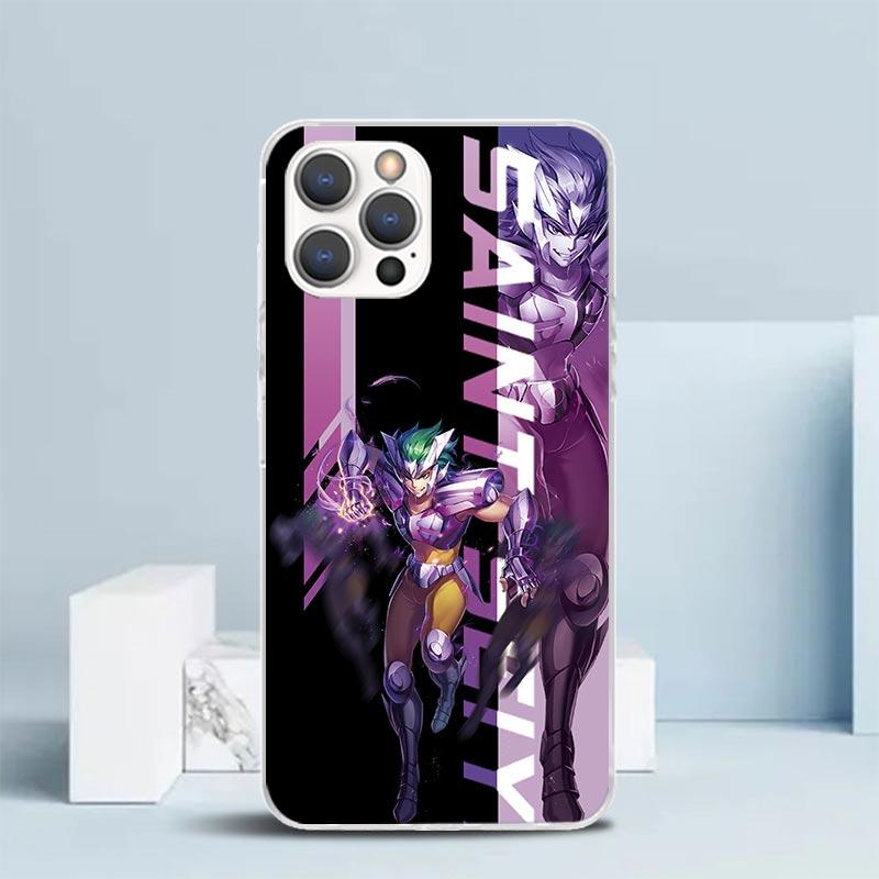 Saint Seiya Anime Soft Cover for iPhone 16 17 Air 15 14 Pro Max 16E Phone Case 13 Mini 12 11 7 SE 8 Print Pattern Fit Cases 16 1