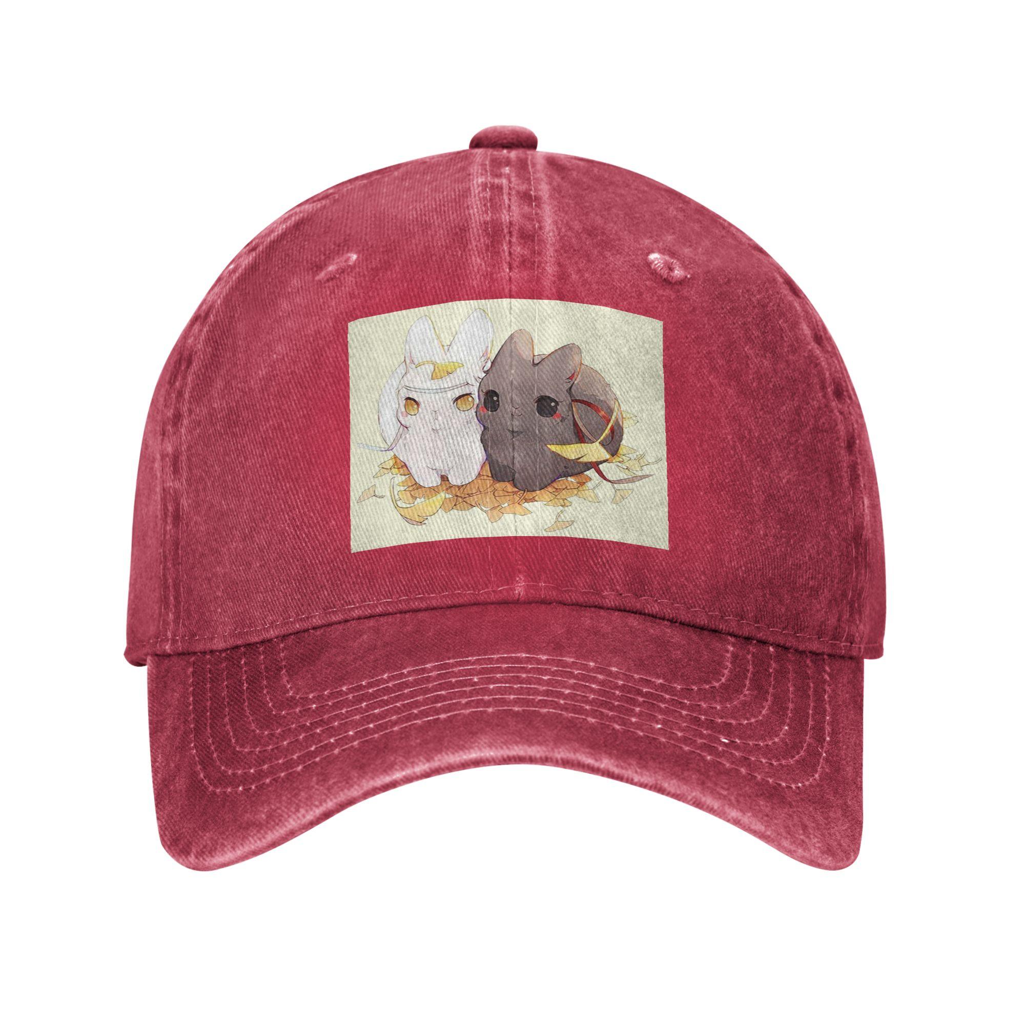 Untamed Mdgz Wangxian Bunnies Mo Dao Zu Shi Baseball Caps Fashion Denim Hats Casquette Streetwear Baseball Cowboy Hat Unisex Women One Size