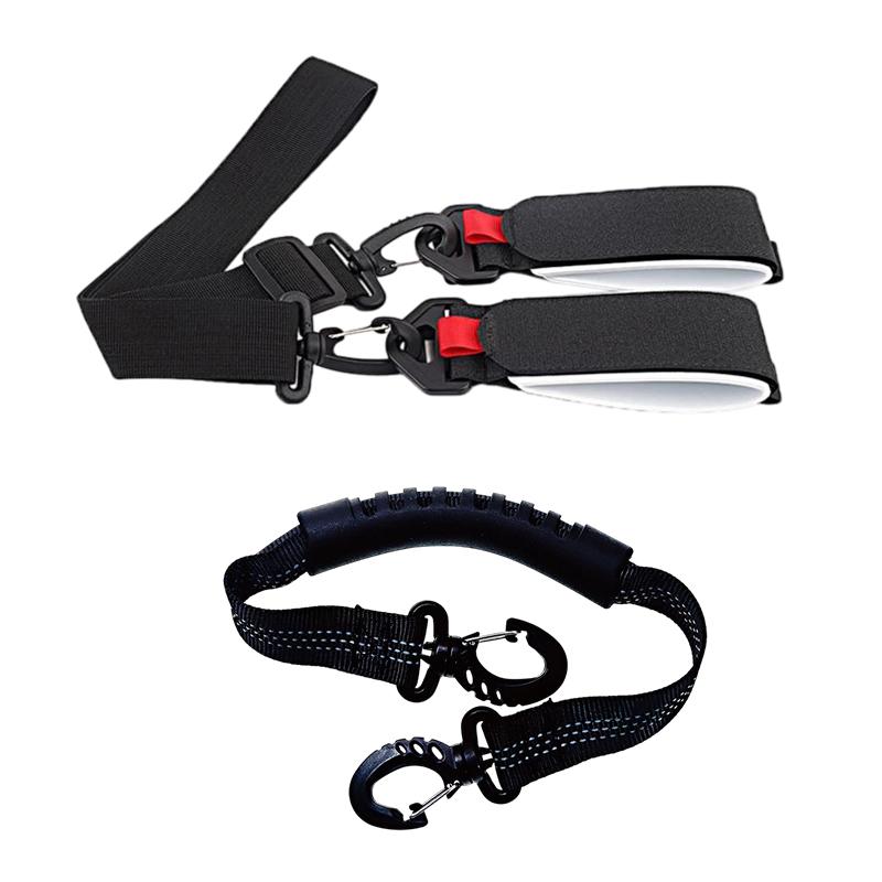Ski Pole Carrier Strap Ski Shoe Straps Fixing Belt Durable Snowboard Shoulder Strap for Winter Outdoor Sports Ski Accessories