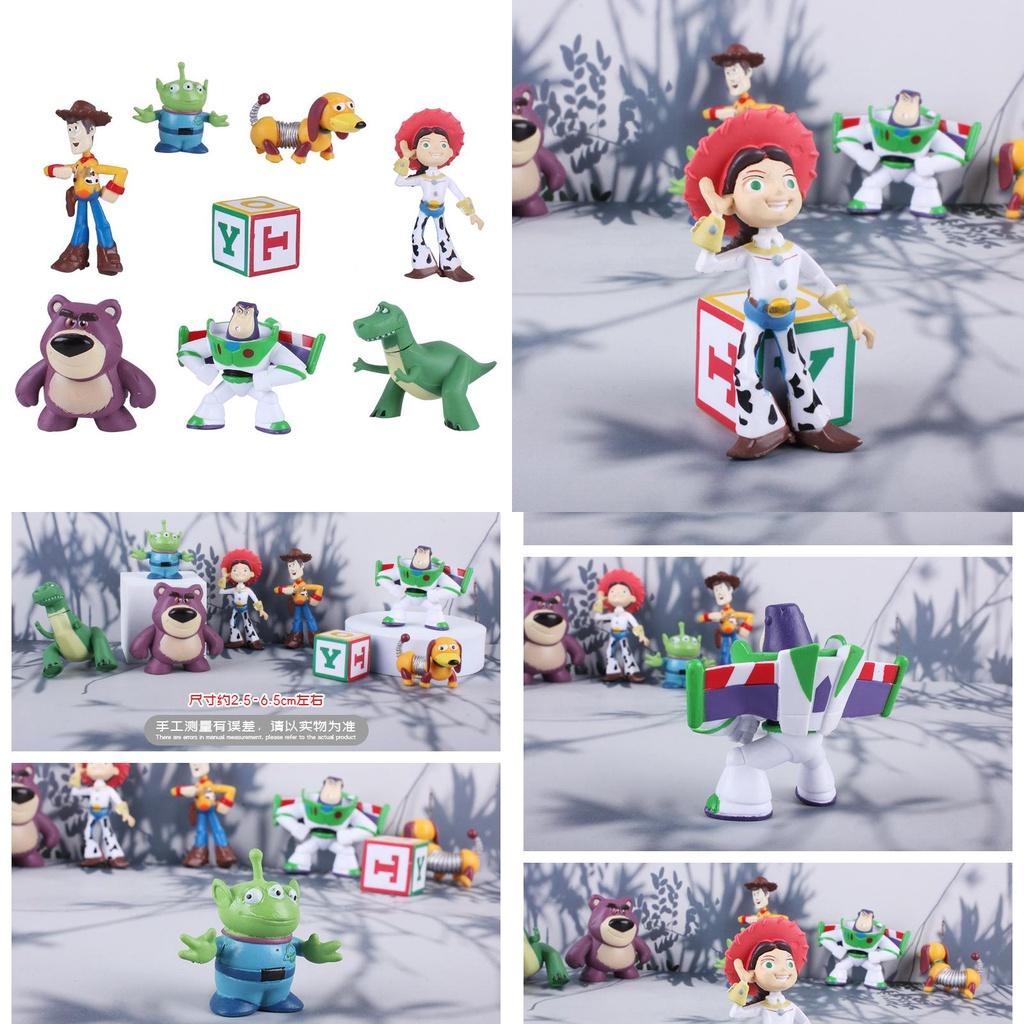 Aukštos kokybės Žaislų istorijos torto papuošimai 8 vnt. Figūrėlės teminiams susibūrimams