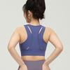 Front Zip Plus Size High-Impact Sports Bra with Stylish Back Design