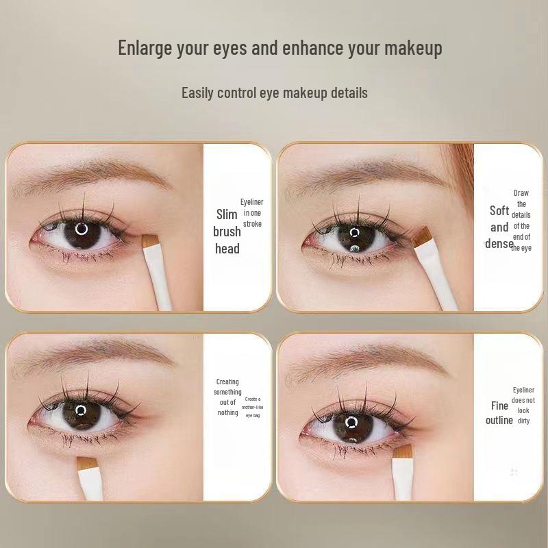 Sichelförmiger abgewinkelter Eyeliner- und Augenbrauenpinsel für Augen-Make-up