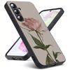 Clear Simple Flower For Samsung Galaxy S25 S24 S23 Ultra S22 S21 Plus S20 Black Soft Silicone Protective Case