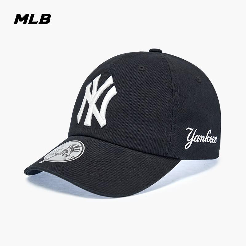 MLB Unisex Geborduurde Zachte Top Baseballpet ONE SIZE zwart