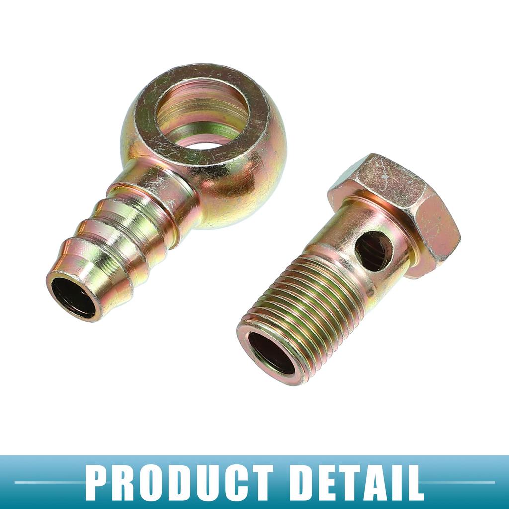 A ABSOPRO Banjo Bolt M16x1.5 16mm Banjo Hose Barb Bolt Fitting Brake Line Fitting