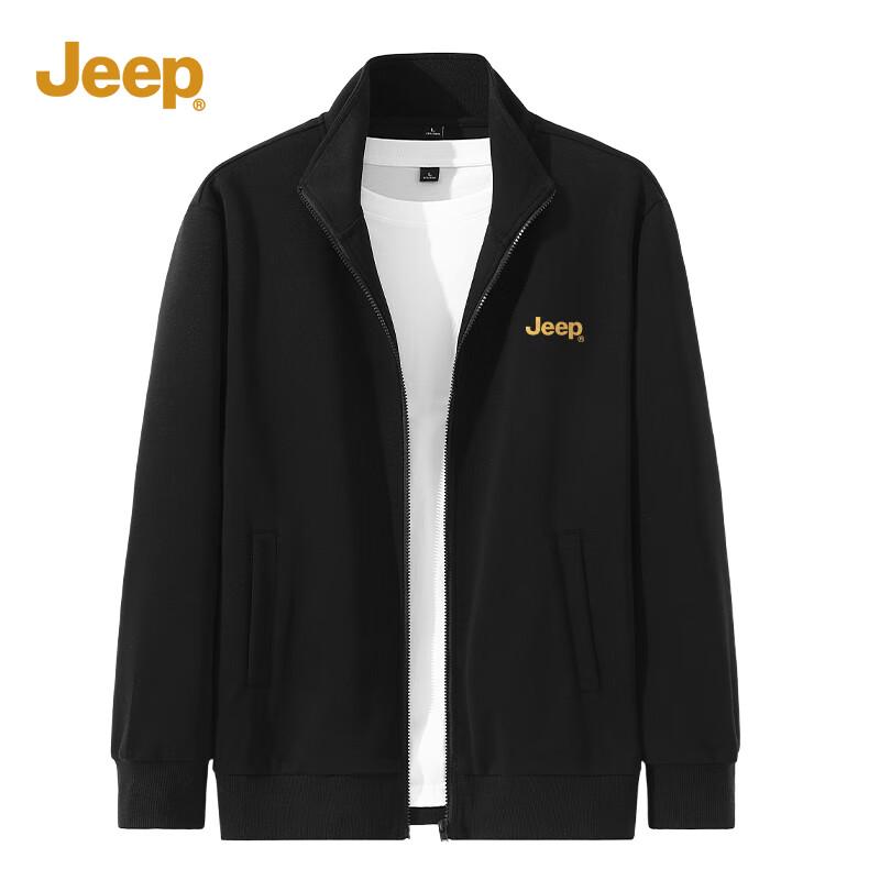 Jeep Men s Casual Stand-Up Collar Zipper Jacket 3XL