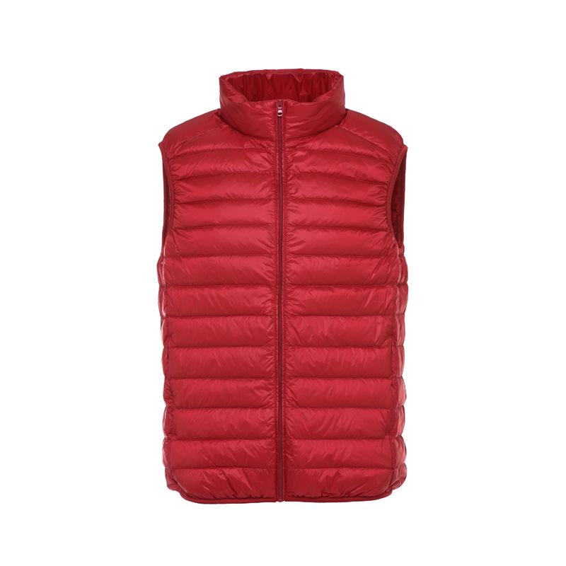 Men's High-End Lightweight Down Vest - Stand Collar, Short Style, Warm Inner Layer for Autumn and Winter
