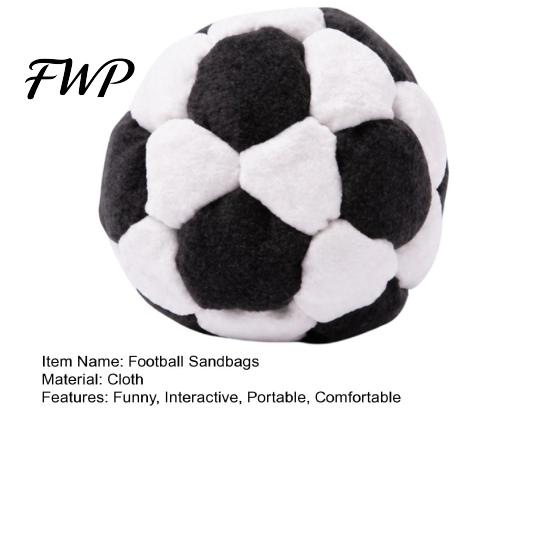 Kids Throwing Game Toy Football Sandbags, Soft Plush Footbags for Adults, Juggling Balls, Vibrant Sports Soccer Shaped Sand Bag Design Dirtbag Indoor