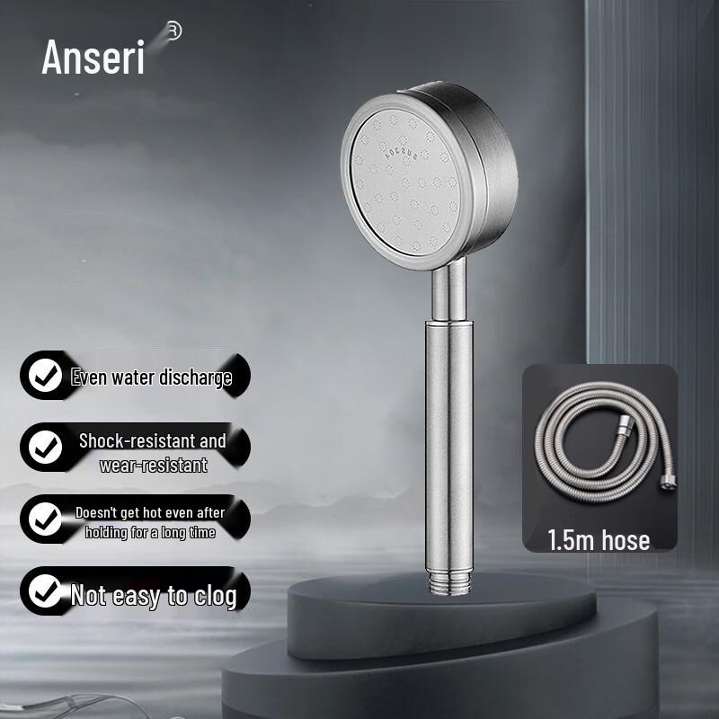 Anseri 304 Stainless Steel Handheld Shower Head