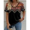 Summer Women's T Shirt Print Casual Short Sleeve 3d T Shirts Fashion Streetwear V Neck Pullover Female Clothing Shirt