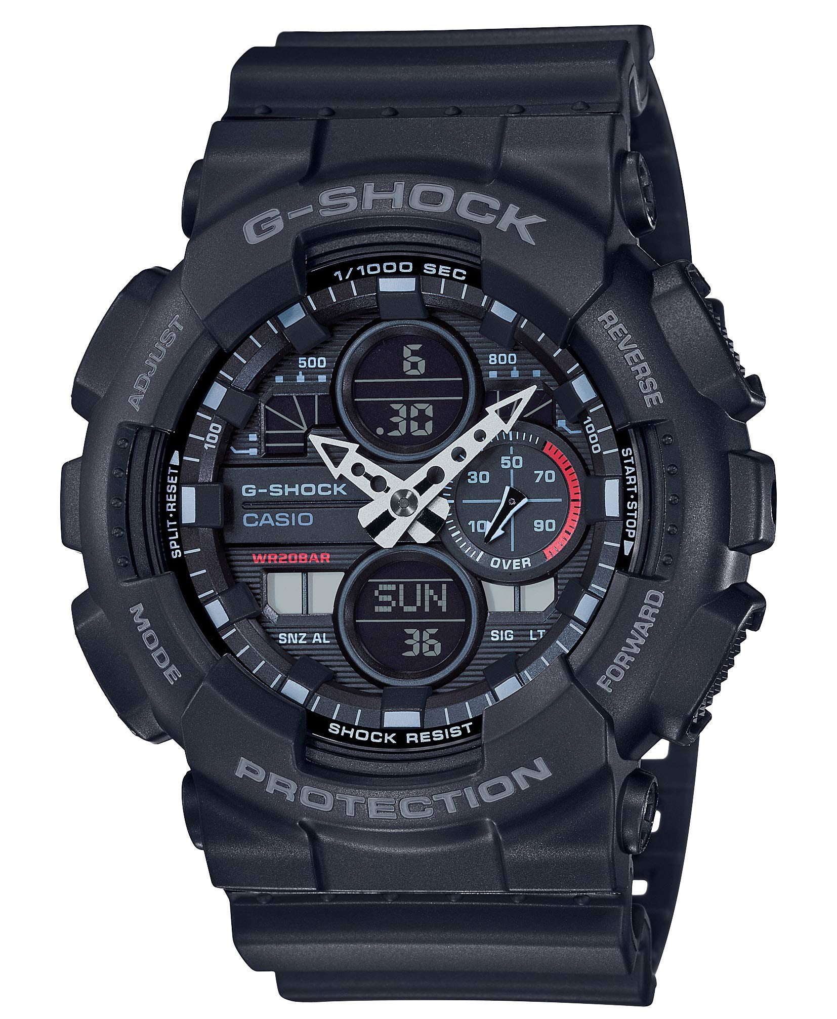 

Casio Черные Часы G-SHOCK GA-140-1A1JF Мужские чёрный