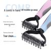 Double-Sided Stainless Steel Pet Detangling Grooming Comb