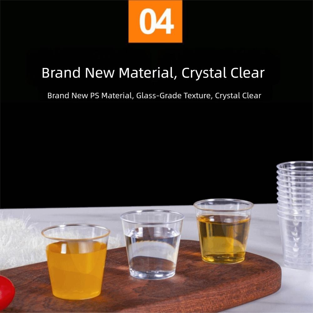 20/50pcs Transparent Clear Plastic Cups Thicken Try Drinking Cup Reusable Muffin Cup Reusable Disposable Plastics Cup
