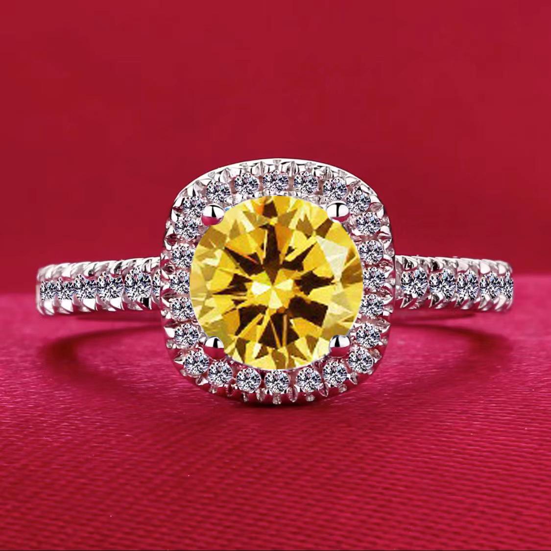 

TikTok Live Бестселлер: Женское регулируемое кольцо с огранкой «Принцесса» в форме 8 сердец и 8 стрел 1 Carat