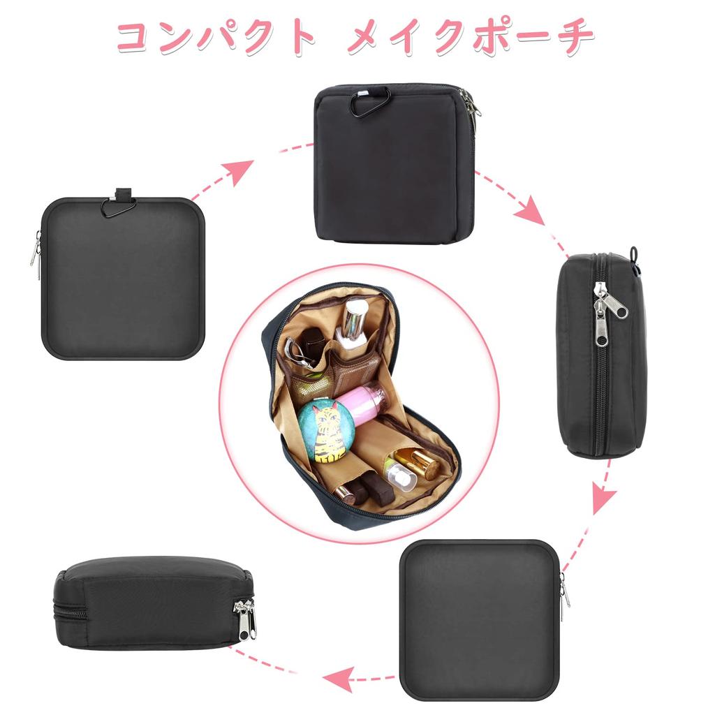 ENLAN Makeup Large with Carabiner for Cosmetic Mini Storage Pouch for Men and Women Pouch, Capacity, Hanging, Storage, Stand-Up Storage, Waterproof,