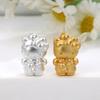 Sterling Silver 999 Hello Kitty DIY Beading Apple Little Bear Handmade Woven Rope Lucky Beads Jewelry