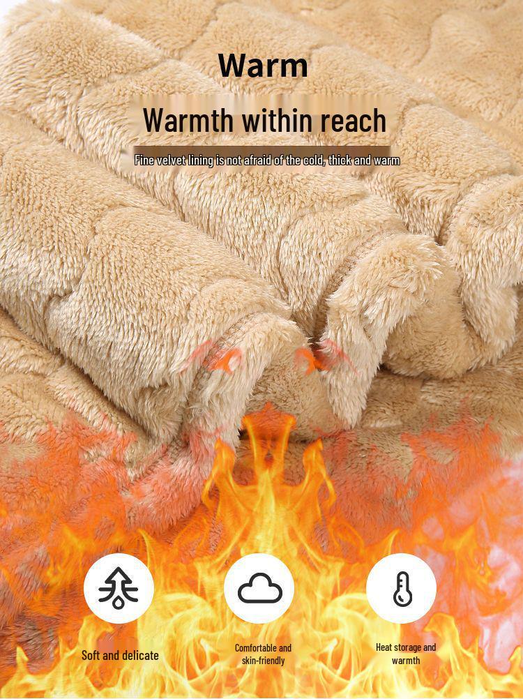 Corduroy Women's Plus Size Cotton Pants for Winter/Autumn, Thickened with Velvet, Ideal for Middle-Aged and Elderly.