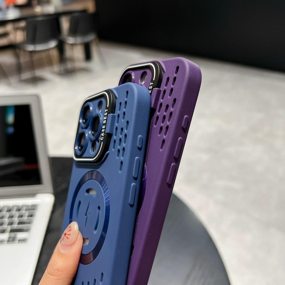 Breathable Soft Back Case for iPhone 16 15 14 13 12 11 Pro Max Plus Cooling Heat Dissipation Magnetic Phone Cover