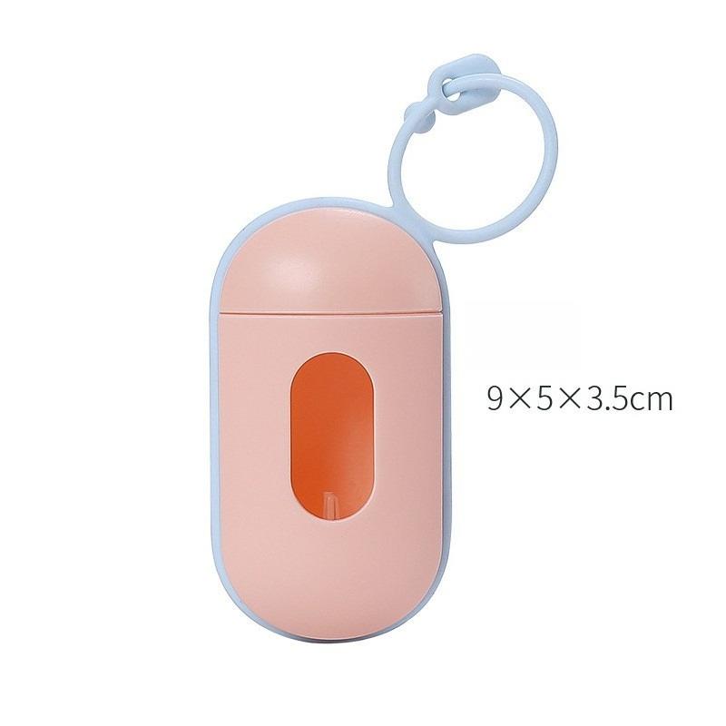 Distributeur Portable Ramasse-crottes de Chien, Support Boîte à Déchets Nettoyage Animal de Compagnie, Contenant de Rangement pour Sacs à Déchets de Chien Extérieur, Accessoires de Promenade pour Animaux