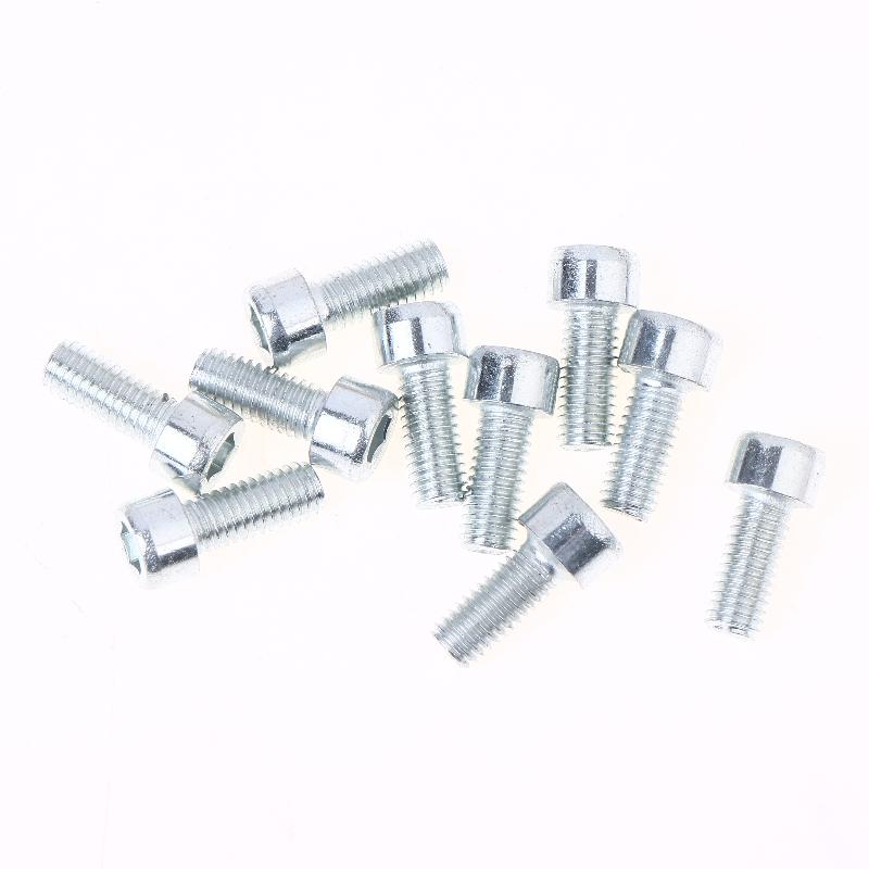 10/20pcs Bike Water Bottle Holder Screw Mount Bolts M5*10mm Stainless Steel Hexagon Install Bike Bottle Cage Rack Screws