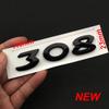 3d ABS Chrome Black Logo 308 Letters Car Trunk Emblem Badge For 308 SW CC Adhesive Number Sticker Accessories